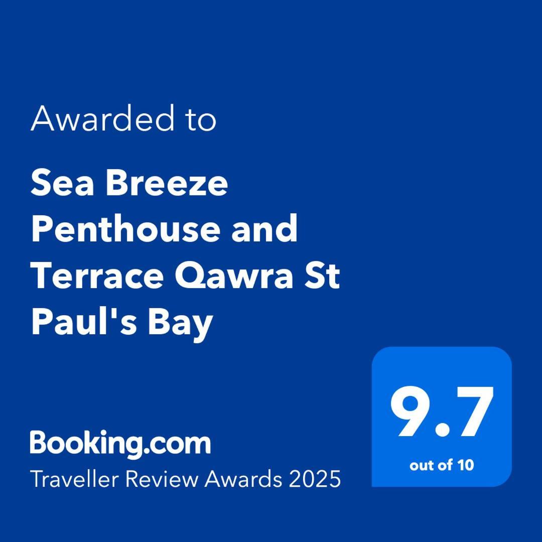 Sea Breeze Penthouse And Terrace Qawra St Paul'S Bay Apartment เซนต์พอลส์เบย์ ภายนอก รูปภาพ